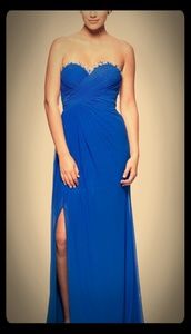 Strapless evening gown